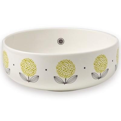 Saladier en Porcelaine Fleurs Jaunes Mr & Mrs Clyn