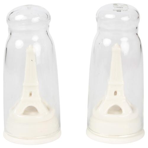 Salière et poivrière en porcelaine Tour Eiffel