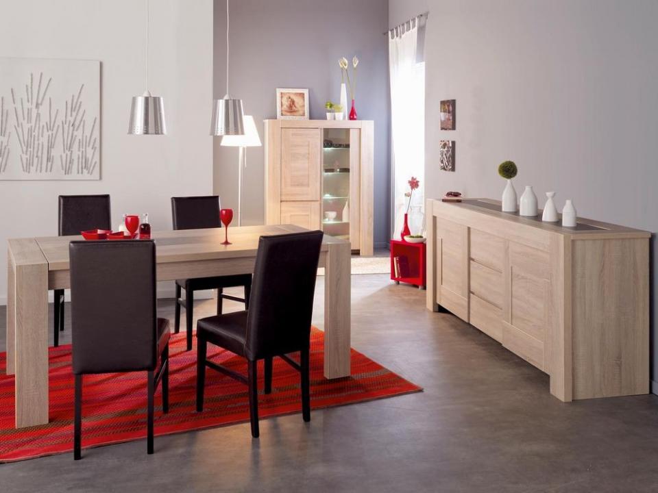 Salle à manger complète MATHIEU sonoma sans chaise