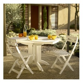 Salon de jardin Grosfillex vega 2 blanc