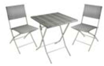 CARREFOUR BALCON - Set table et 2 chaises résine tressé CARREFOUR BALCON - Set table