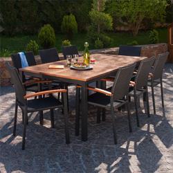Salon de jardin BARCELONA 200cm chocolat