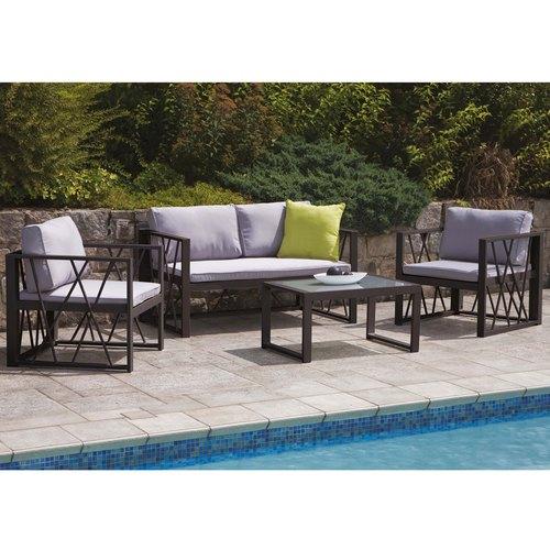 Salon de jardin Moderne - anthracite gris perle Salon de jardin Moderne -
