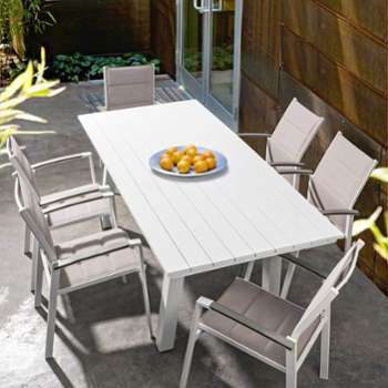 Ensemble de Jardin Aluminium Aron Kubik avec Table Ensemble de Jardin Aluminium