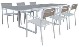 CARREFOUR Salon de jardin Sofia - Table avec allonge CARREFOUR Salon de jardin