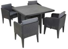 KETER Ensemble de jardin Santiago 5 pièces - Graphite KETER Ensemble de jardin Santiago