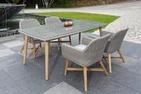 Table et chaises de jardin Lilly style scandinave