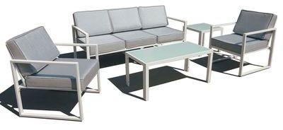 Salon de jardin 5 places en aluminium