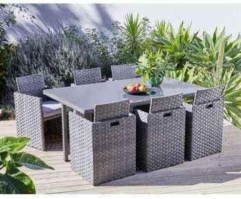 CARREFOUR Set de jardin Madang - 7 pièces encastrables CARREFOUR Set de jardin Madang