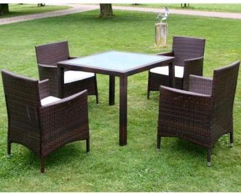 VidaXL ensemble meuble de jardin en poly rotin neu