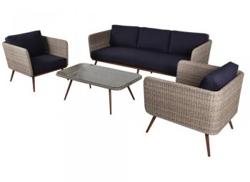 Salon bas 5 personnes : 2 fauteuils + 1 canapé 3 p