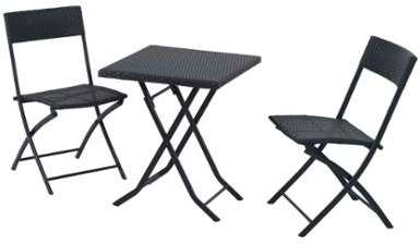 Ensemble meubles de jardin design table carré et c