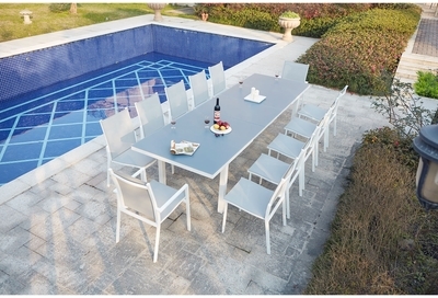 Moniga 12 : table de jardin extensible 12 personne