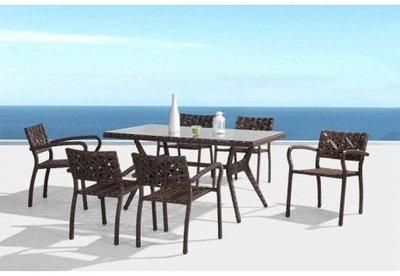Salon de jardin haut NAPOLI en résine tressée
