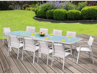 Salle à manger de jardin PALAOS - Table extensible Salle à manger de jardin PALAOS