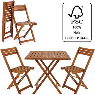 Ensemble 2x chaise 1x table pliable - Salon de jar
