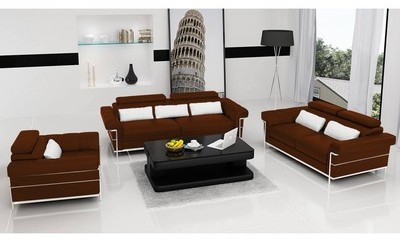 Salon complet design Romantica chocolat