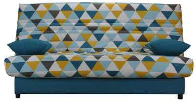 Banquette clic-clac en tissu CALY couleur scandinave Banquette clic-clac en tissu