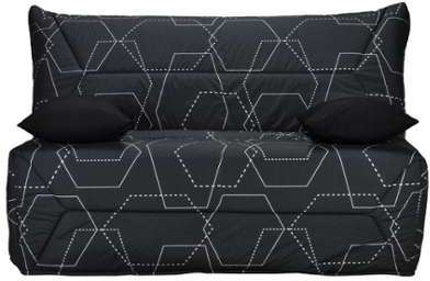 Banquette BZ en tissu DORIS coloris noir Banquette BZ en tissu DORIS