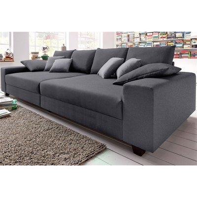 Canapé profond 4 places en tissu aspect tweed