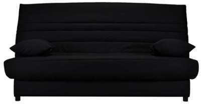 Banquette clic-clac en tissu CALY coloris noir Banquette clic-clac en tissu