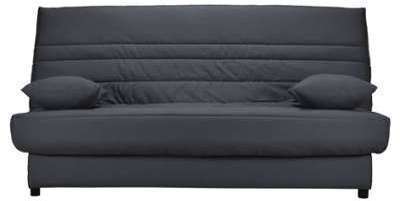 Banquette clic-clac en tissu CALY coloris gris clair Banquette clic-clac en tissu