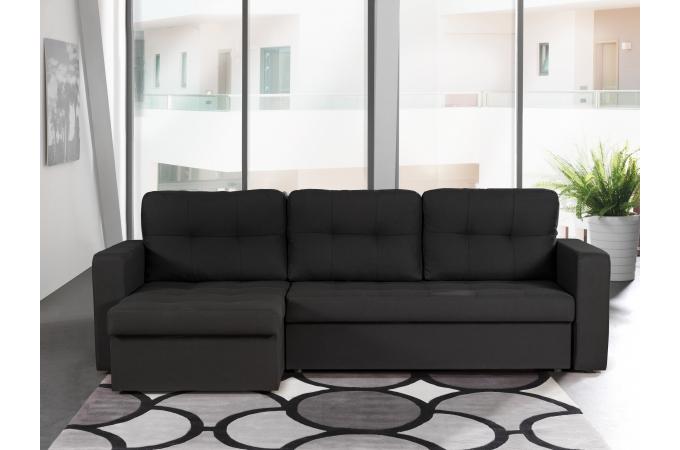 Promo : Canapé dangle convertible 3 places noir K