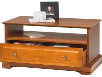 Table Basse 1 Tiroir Traversant Merisier Louis Phi