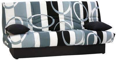 Banquette clic-clac en tissu MAMA coloris gris noir Banquette clic-clac en tissu