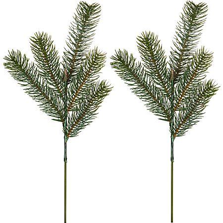 Branches de sapin artificiel, vert, 38 cm, 2 pièce
