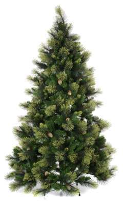 Sapin de Noël 210 cm vert avec pommes de pin modèle Sapin de Noël 210 cm vert