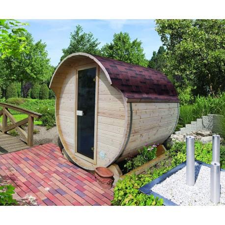 Sauna dextérieur Tonneau 1 - 4 à 6 places épicéa