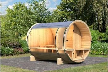 Sauna vapeur extérieur Baril 2 avec poêle 9kW