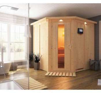 Sauna traditionnel d angle JARIN 5 à 6 places 68mm Sauna traditionnel d angle