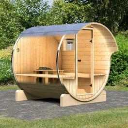 Sauna vapeur extérieur - Baril 1 - Sans poêle Sauna vapeur extérieur - Baril