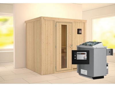 Sauna traditionnel vapeur Bodin Energie avec poêle