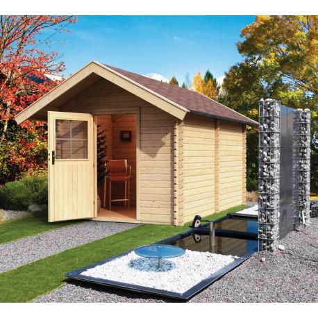 Sauna dextérieur Chalet 3 - 5 à 6 places avec gra