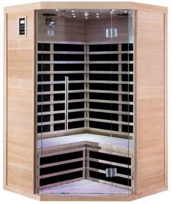 Sauna infrarouge d angle 2-3 places panneaux carbone Sauna infrarouge d angle 2-3