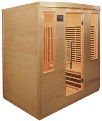 Sauna infrarouge panneaux carbone 3100W 4 places - Sauna infrarouge panneaux