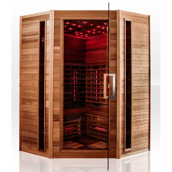 Sauna Infrarouge Nobel 150C Cèdre Rouge Triple XXL