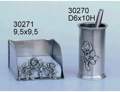 ETAIN POT CRAYONS MOTIF ROSE