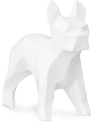 Chien géométrique en résine Bull Dog multicolor