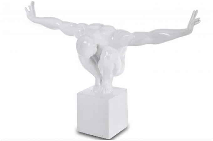 Statue Athlète blanc Declikdeco