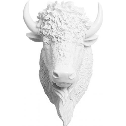 Tête de buffle Taxidermie ? Rèsine multicolor