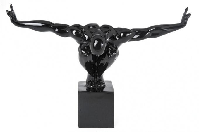Statue Athlète noir Declikdeco