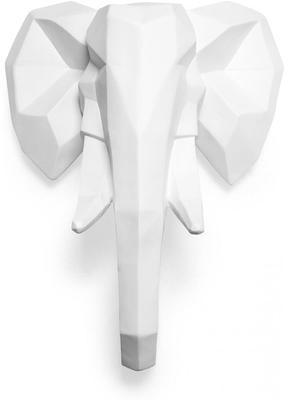 Tête déléphant Origami - Résine multicolor