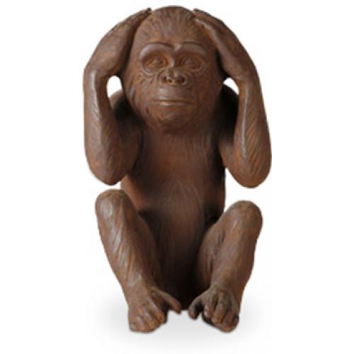 Sculpture design decorative Singe nentend pas le