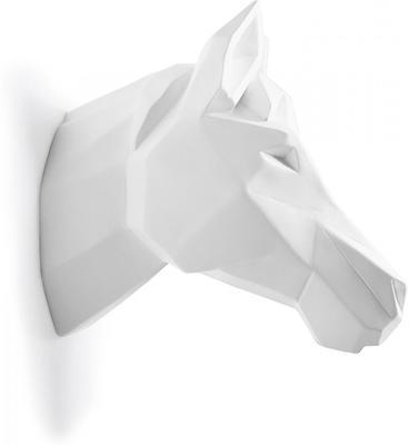 Tête de cheval Origami - Résine Blanc