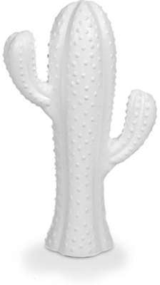 Grande figurine décorative Cactus Blanc Blanc