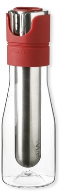 Refroidisseur de vin coloris rouge en verre 30cm
